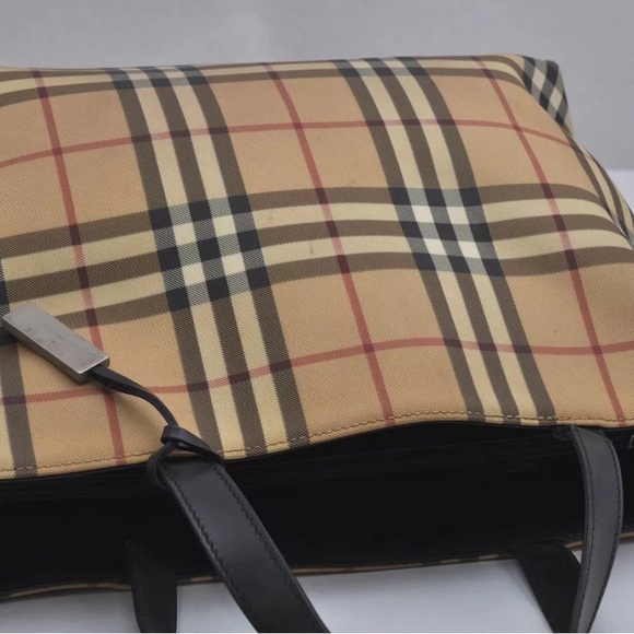 Authentic BURBERRY Vintage Nova Check Leather Hand Bag Beige (need to be fixed) - Picture 6 of 16